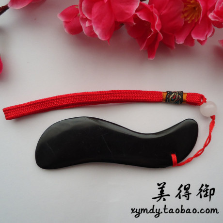 正品面部泗滨视频刮痧板砭石刮痧板香肠面部衣天然瘦脸图片