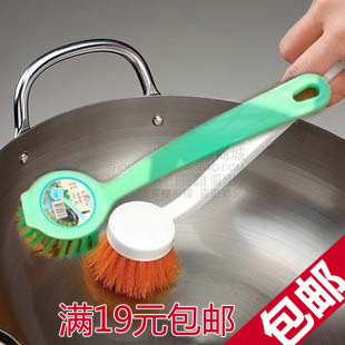 满19元包邮 清洁刷子懒人刷厨房家居用品锅刷清洁球长柄刮