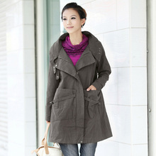 2011新款女秋装正品牌代购宽松776027休闲大气大码风衣<span class=H>艾格</span>风休闲