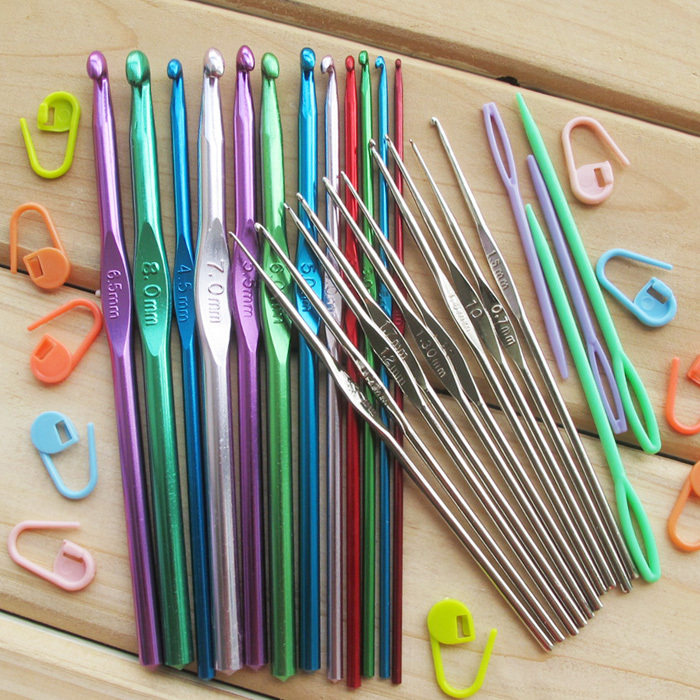 徕米亚-彩色金属钩针全套/毛线针<em>勾针 毛衣</em>针毛