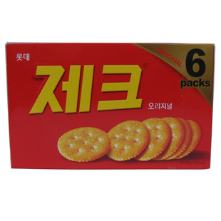  韩国食品 韩国饼干 韩国原装进口 乐天ZEC咸味饼干 300g