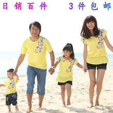 淘宝网亲子装 夏装 全家装 爱湾亲子装2012新款夏装韩版T恤母女装母子装