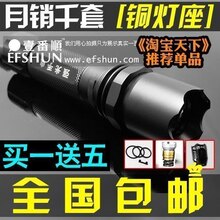 2010新款BL-8S 268流明 进口LED 三档 防水强光手电筒 精装