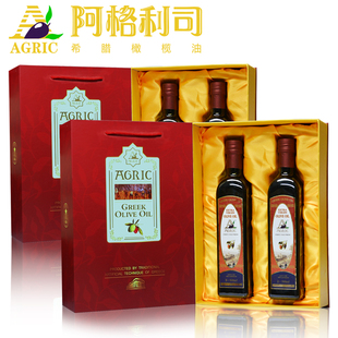  阿格利司特级初榨橄榄油礼盒500ML*2两套优惠组合