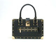 Louis Vuitton LV路易威登08新款黑色全羊皮铆钉手提包