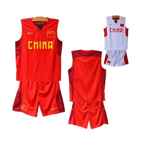 中国队篮球服 奥运篮球服 球衣套装 刺绣标志 中