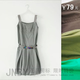 JNBY江南布衣正品剪标 春夏装彩扣系带吊带连衣裙 灯笼裙