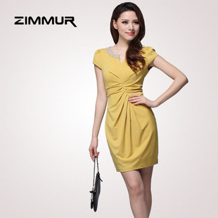  zimmur正品 夏季新款订珠时尚连衣裙 [Z12CQY319Y2]