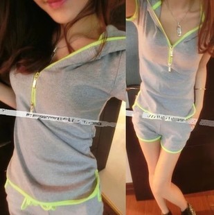 8601# 韩版时尚2014新款短袖<em>运动</em>装欧美<em>短裤</em>