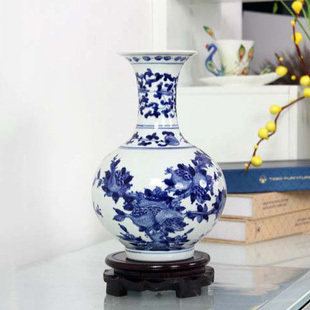 景德镇陶瓷花瓶花器 家居工艺装饰花瓶 仿古青花瓷器赏瓶