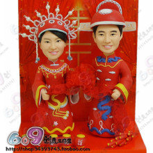 定制创意个性Q板真人蜡像软陶人偶公仔陶偶DIY泥人结婚庆礼物