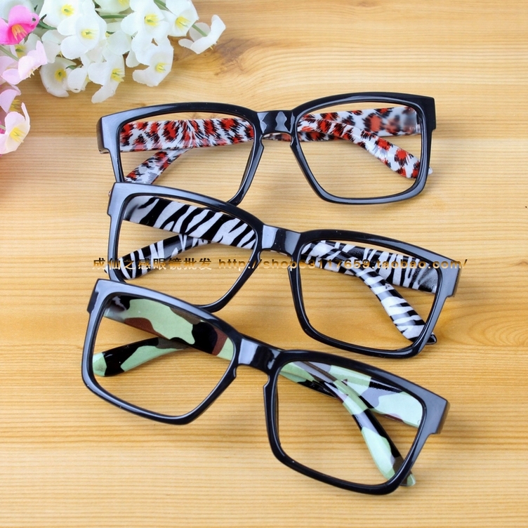 豹纹无平光镜片迷...