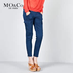MO&amp;Co. 摩安珂 2012 春夏女装 M112JEN21休闲工装裤牛仔裤mo co