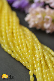  流光琥珀 顶级品质 5*7mm 天然蜜蜡散珠/米珠/转运珠 皇冠信誉