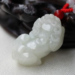  清仓特价正品A货 老坑A货绿翡翠玉貔貅吊坠 开运招财带证书