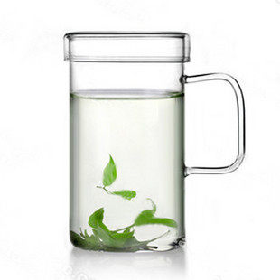 正品vatiri 乐怡有盖有手柄直觉400手工玻璃杯茶杯