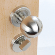 304不锈钢分体圆球型门锁，室内门锁卧室，房门球形锁欧标6085大锁体