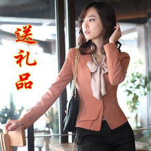 淘宝网春装新款女装韩版女士黑色大码一粒扣小西服修身小西装小外套短款