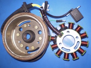 踏板车改装3相12级线圈磁钢,彻底解决亏电,电