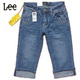 Lee推荐款卷边七分女牛仔裤A138