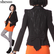 shesoo2011秋装新款女装长袖耸肩立体剪裁修身小西装小外套CB3869