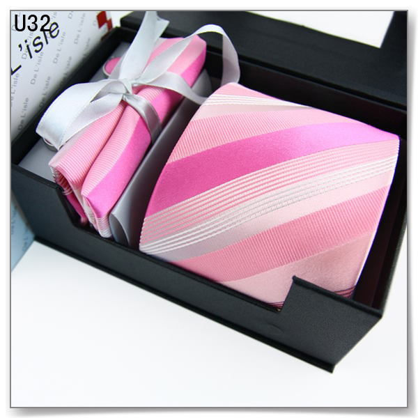 Tanabata marry Wedding celebration necktie Pink stripe man formal wear Real silk necktie Cufflinks Handkerchief Gift box suitin the Accessories/Leather belt/Hat/Muffler , Collar accessories , Tie category - from Buy2taobao.com to provide professional Taobao agent buy service