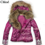 Chloe  狐狸毛装饰 靓丽休闲连帽羽绒服 （现货 100%实拍）