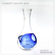 A级日式玻璃拇指清酒壶/蓝色凹洞款/醒酒器/冰酒壶/冰酒分离大号