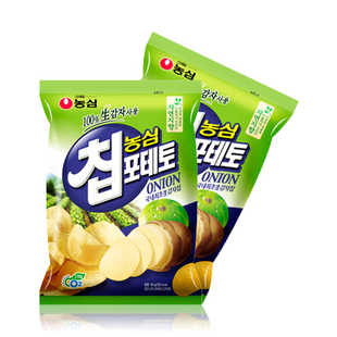 限区包邮韩国进口零食 韩式风味 农心洋葱味薯片 休闲膨化食品60g