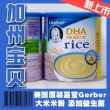 美国原装嘉宝米粉Gerber DHA大米米粉 新添益生菌