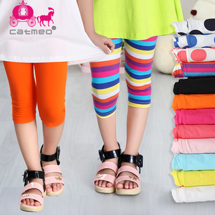  儿童打底裤夏女 儿童打底裤女童韩 女童打底裤 夏款薄 韩国童装