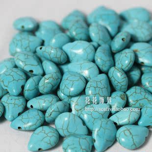  扁水滴 绿松石散珠子串珠diy手工材料批发实用热卖创业货源厂家