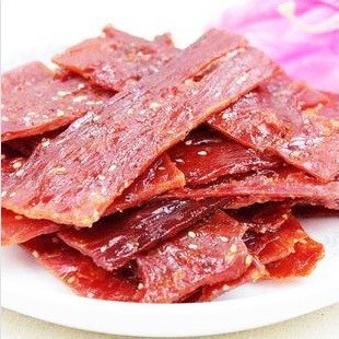  【四件包邮】靖江特产零食～现烤蜜汁芝麻猪肉脯●自然片250克