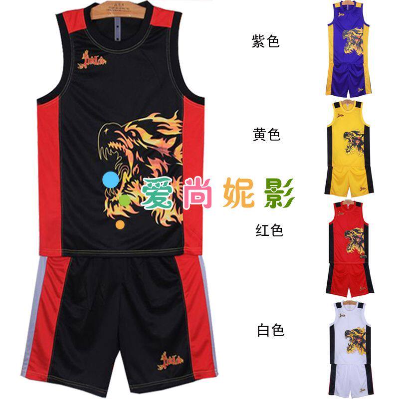 新款篮球火正品篮球服套装<span class=H>霹雳</span>烽火狼男蓝球服训练服比赛服篮球衣