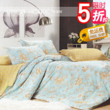五折特价包邮田园床品床单四件套全棉斜纹ab1.5-1.8床笠床罩被套
