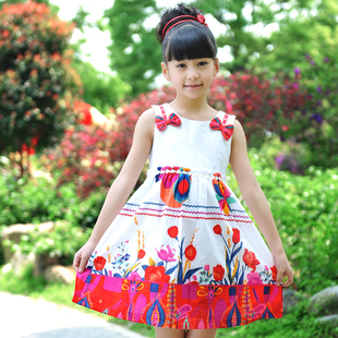  公主驾到童装夏款夏季新款儿童韩版背心连衣裙