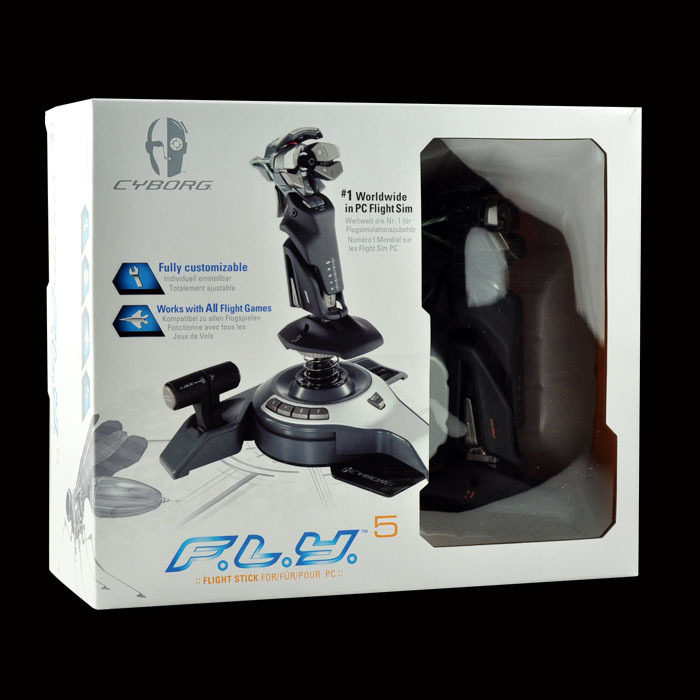 包快递实拍全新行货 赛钛客 Saitek Cyborg X 升级版 FLY5 飞行杆