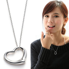 Un nuevo ultra-comerciar con objetos de plata] [Tiffany Plata Corazón \ Corazón \ en el collar de corazón - Ultra A