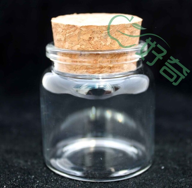 淘金币 1号木塞广口瓶 试剂瓶 密封瓶 50ml 玻璃广口瓶P4750