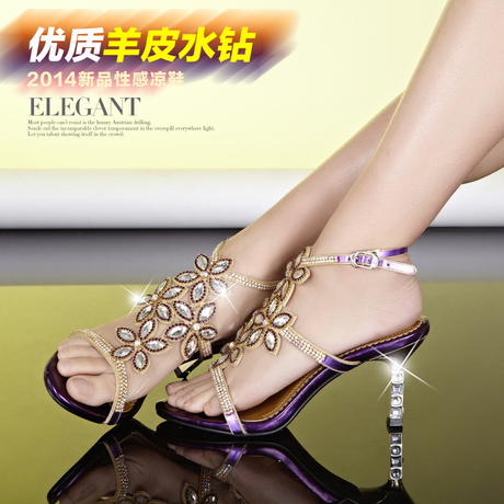 <em>天猫商城</em>2014夏季新款<em>女凉鞋</em>时尚水钻高跟凉