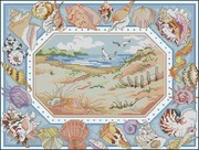 狂甩正宗dmc法国十字绣套件海螺，贝壳海洋风景系列杂志款精准印花