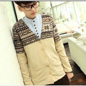 针织<em>开衫搭配</em>_青少年 秋装新品 <em>男毛衣外套</em> 林