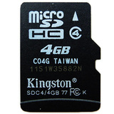 金士顿 4g手机内存卡 4g tf卡4g内存卡4g正品 行货存储卡批发包邮
