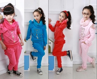 2012 big boy suit girls in the spring section of the new childrens sportswear suit elegant Korean version of the package