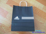adidas/阿迪达斯 黑色三条纹环保购物纸袋 新折扣总汇
