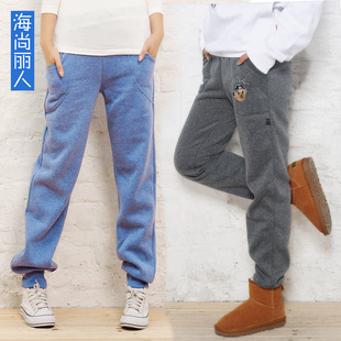  海尚丽人包邮韩版加厚加绒运动裤女宽松棉裤长裤哈伦裤休闲裤卫裤