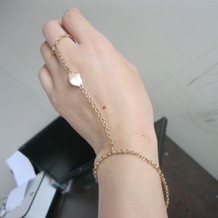  原单！个性前卫的夸张手链脚链，AU 清仓价！戒指手链一体链XN