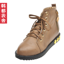 韩都衣舍⑤现货韩国新骷髅装饰<span class=H>马丁</span><span class=H>靴</span>女<span class=H>靴</span>ST1044仝