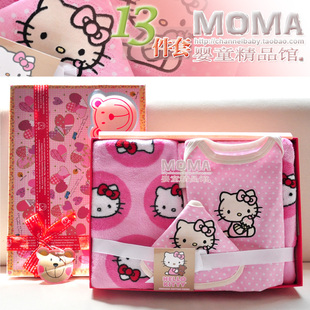 独家包邮hello kitty婴儿礼盒春款服装用品新生儿宝宝满月礼盒