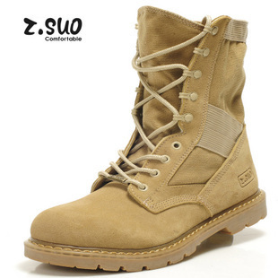  走索男靴子潮流沙漠靴马丁靴军靴疯马牛皮靴户外工装靴长筒靴